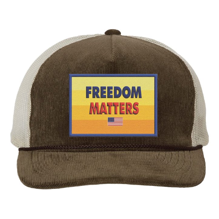 Freedom Matters Patch Corduroy Trucker Hat
