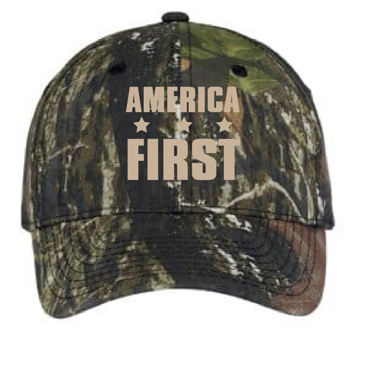 Camo Hat with American Flag
