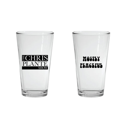 Mostly Peaceful Pint Glasses (2 glasses)