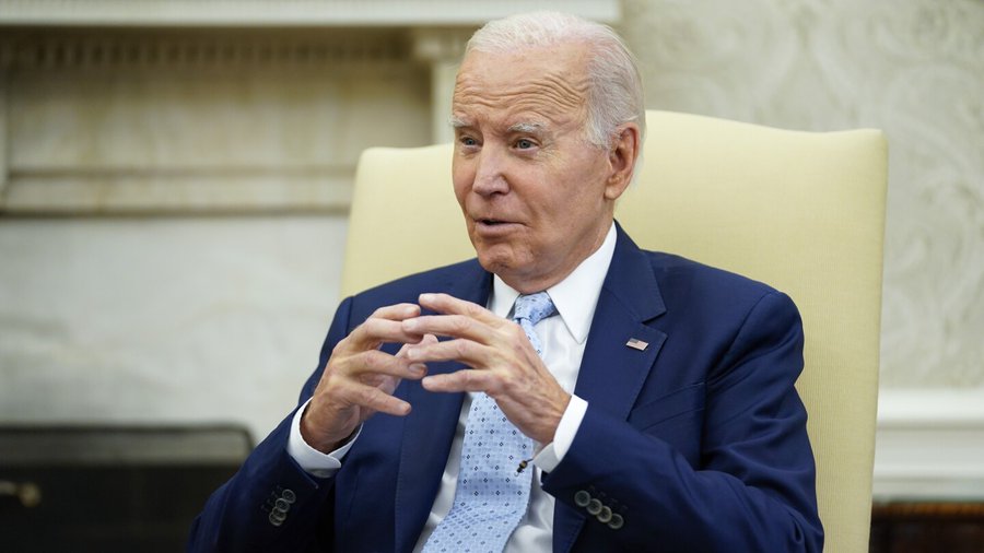 Biden says he had to use Trump-era funds for the border wall. Asked if barriers work, he says ‘No’
