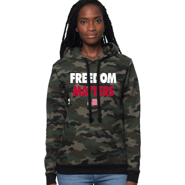 Laura Ingraham Official Freedom Matters Unisex Camo Hoodie