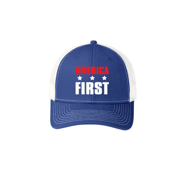 America First Trucker Hat - Royal