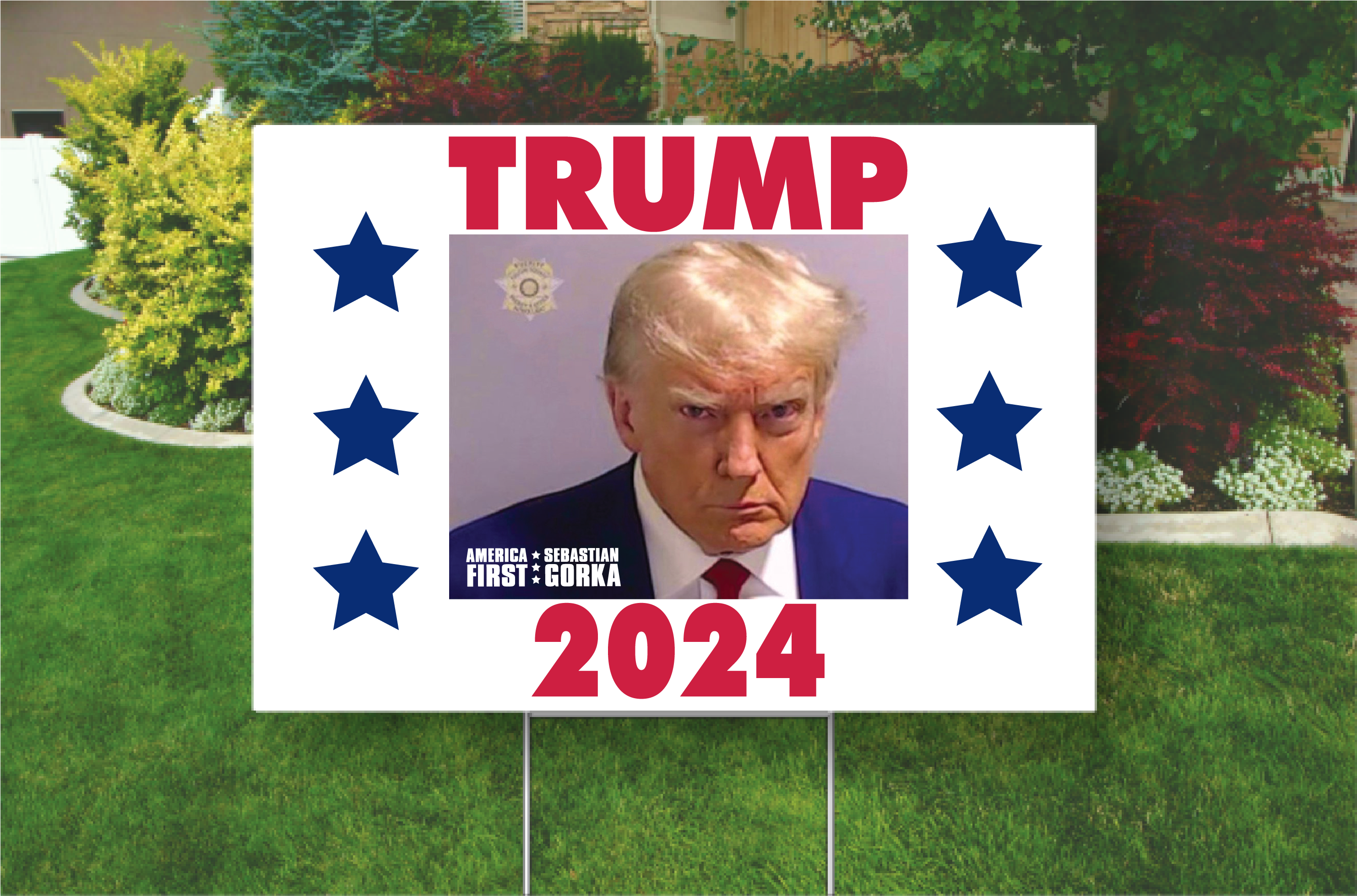 Vote Rump Sign TRUMP 2024 Mug Shot Yard Sign - 2 Pack – Freedom Matters Store